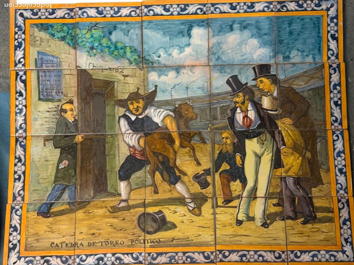 Antig&uuml;edades: Panel de azulejos de cer&aacute;mica de Triana de Ramos Rejano