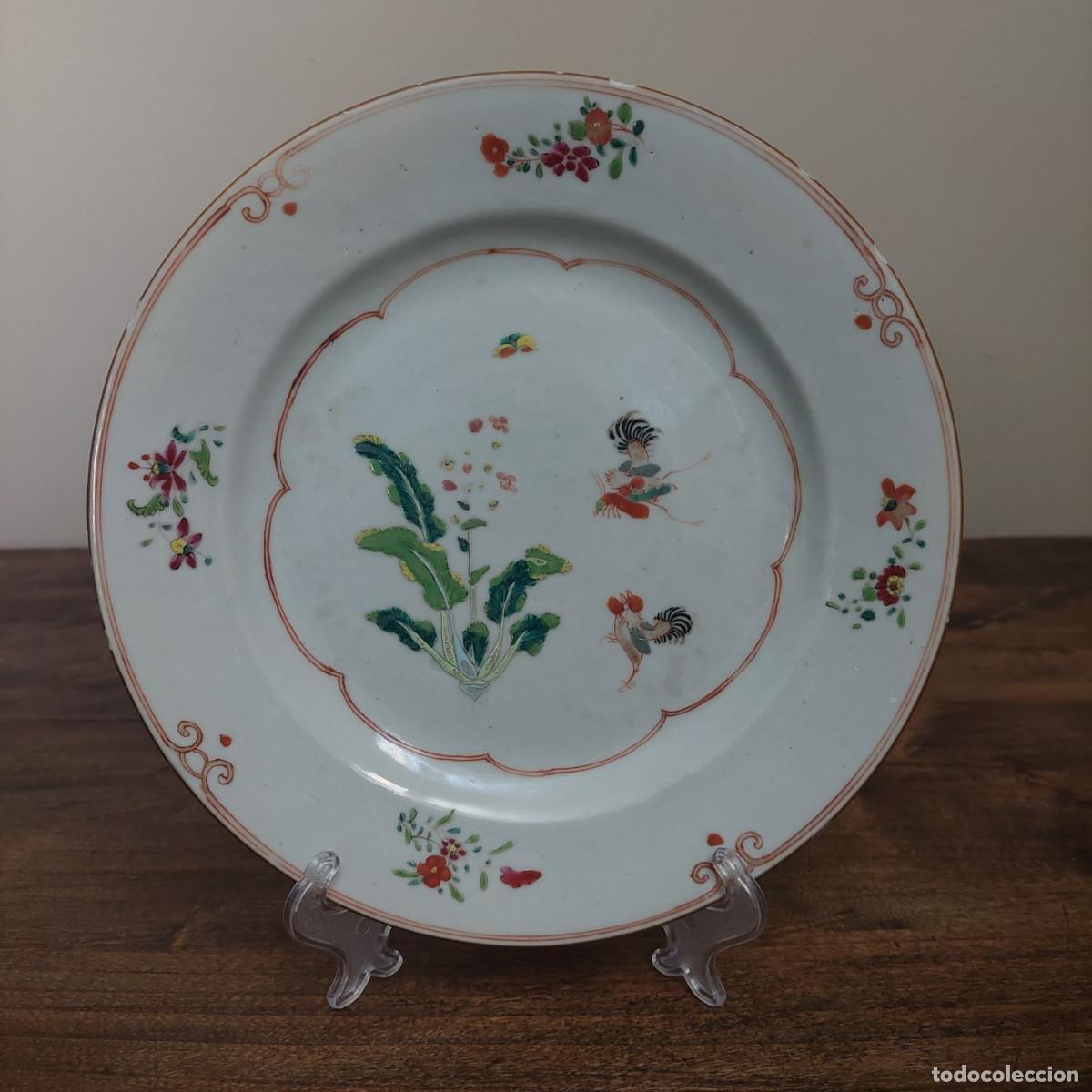 Antig&uuml;edades: Plato de porcelana china Qianlong siglo XVIII