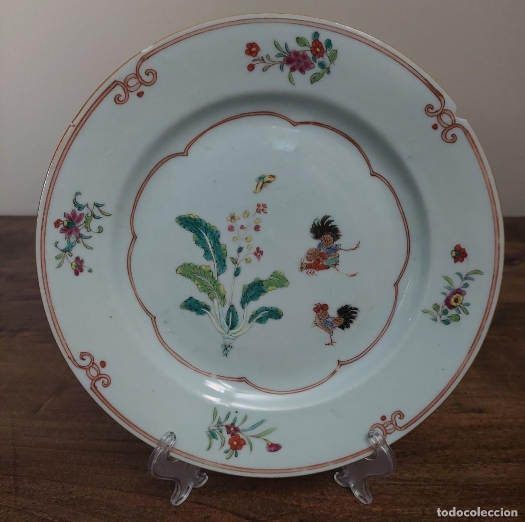 Antig&uuml;edades: Plato de porcelana china Qianlong siglo XVIII