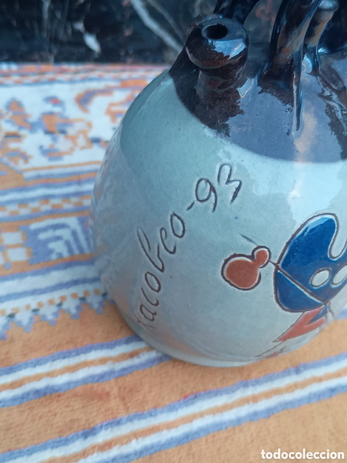 Antig&uuml;edades: botijo tradicional cer&aacute;mica esmaltada - Foto 2