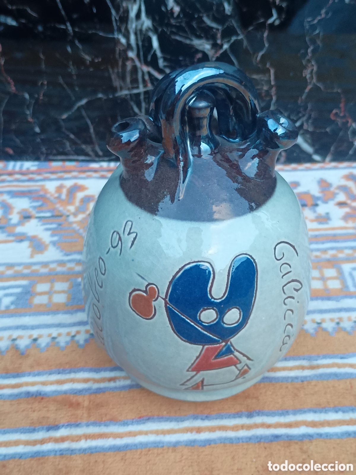 Antig&uuml;edades: botijo tradicional cer&aacute;mica esmaltada - Foto 1