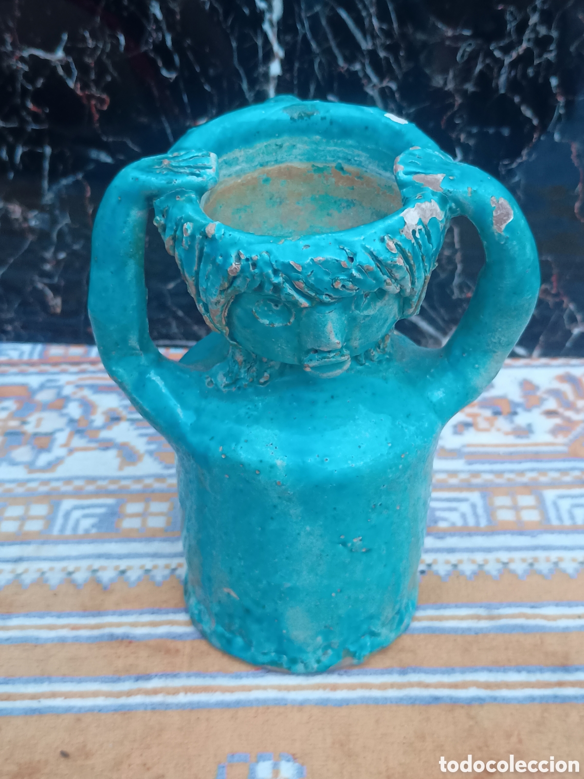Antig&uuml;edades: jarr&oacute;n o maceta de cer&aacute;mica artesanal griega