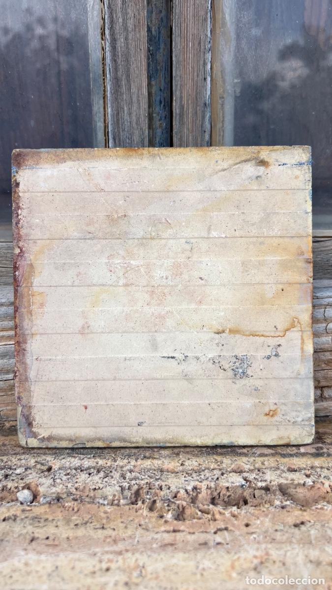 Antig&uuml;edades: ANTIGUO AZULEJO ESMALTADO NUMERO 5 - Foto 2
