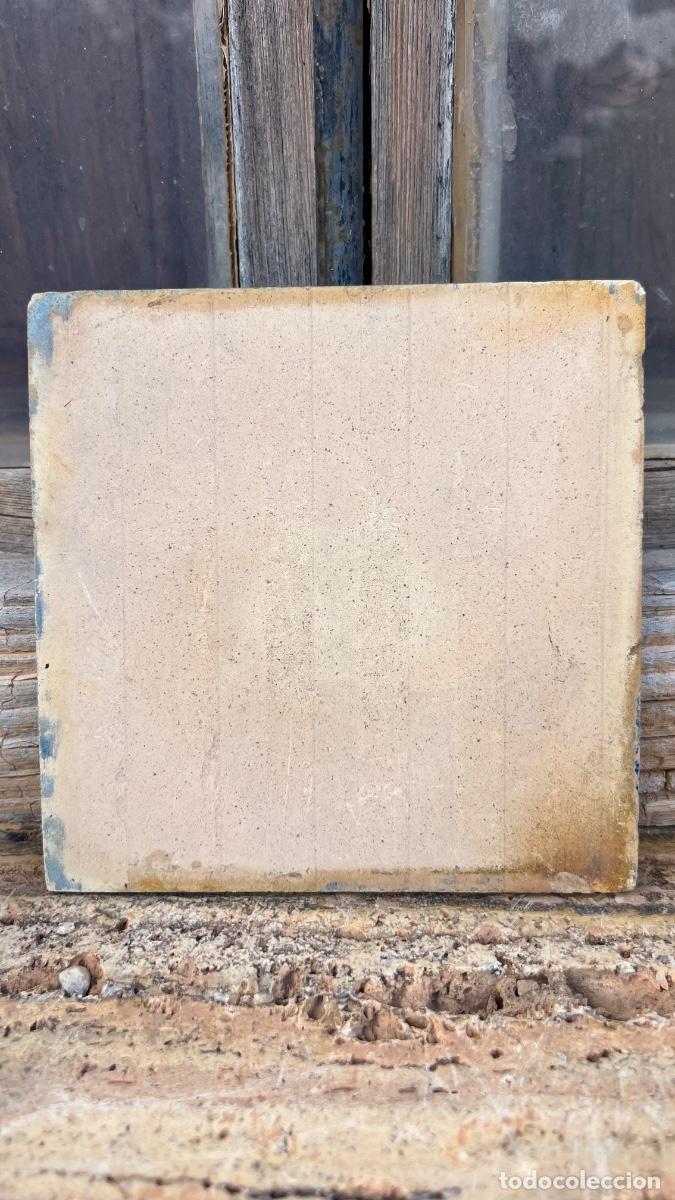 Antig&uuml;edades: ANTIGUO AZULEJO ESMALTADO NUMERO 5 - Foto 2