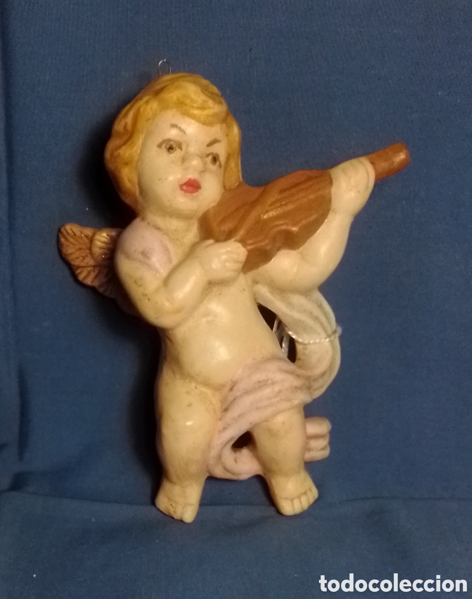 Antig&uuml;edades: Figura Angelito de porcelana