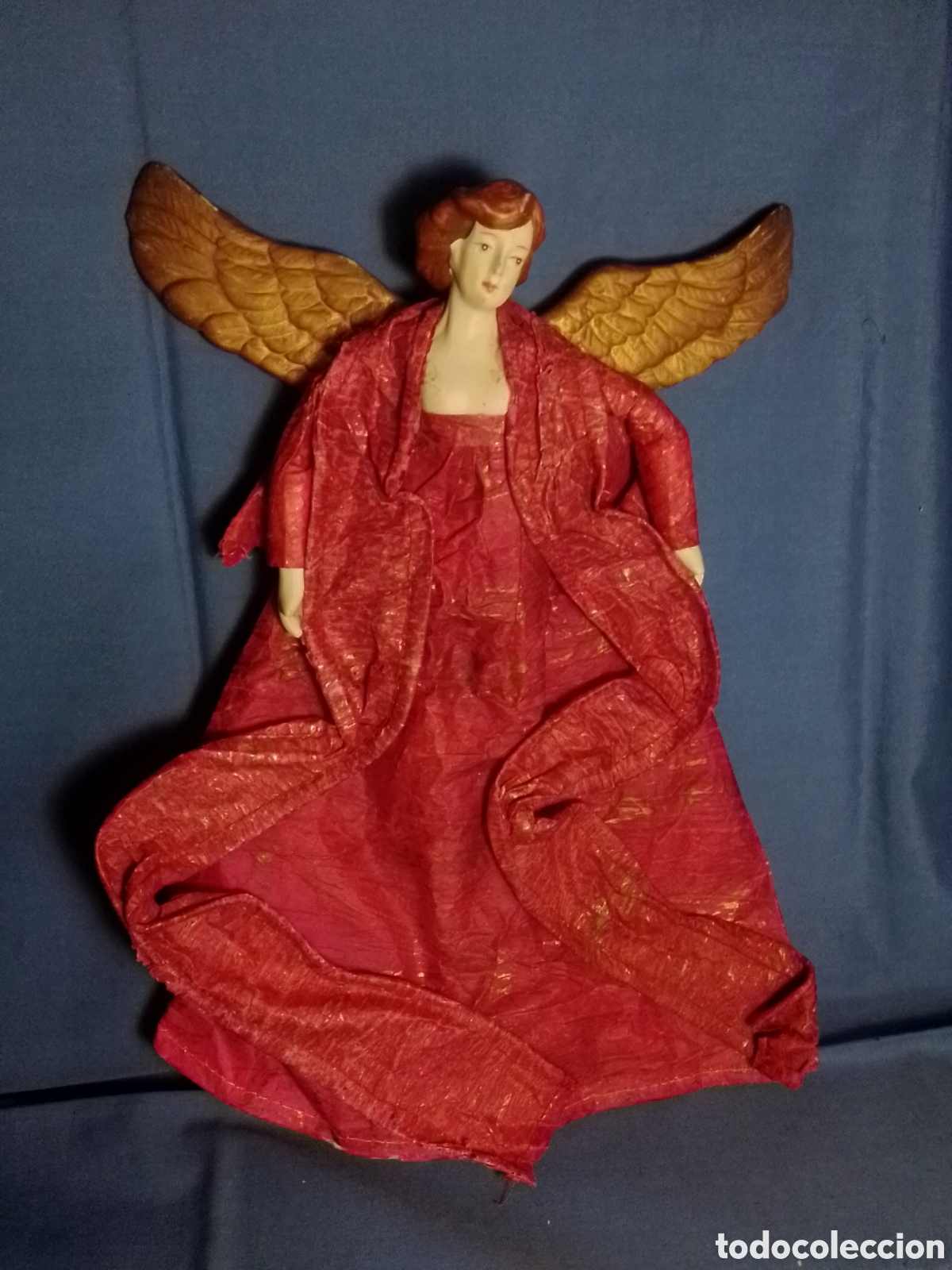 Antig&uuml;edades: Angelito de cer&aacute;mica y papel