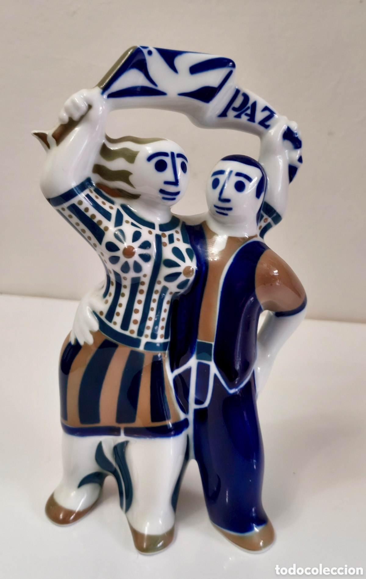 Antig&uuml;edades: Figura Porcelana Sargadelos - Pareja de la Paz (Cl&aacute;sica) - Excelente Estado