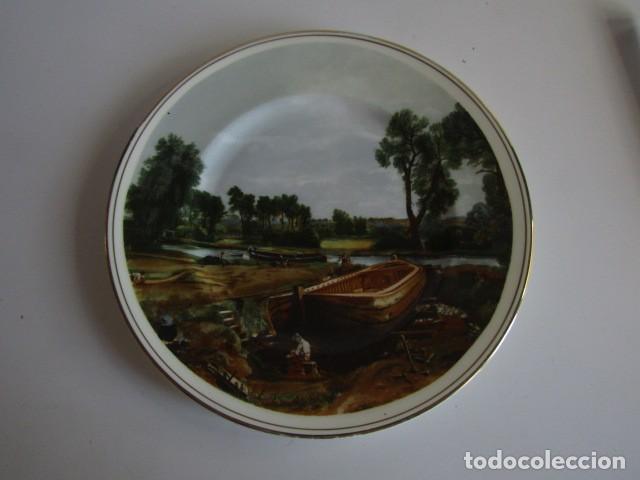 Antig&uuml;edades: PRECIOSO PLATO DE PORCELANA INGLESA BONE CHINA ESCENA CAMPESTRE