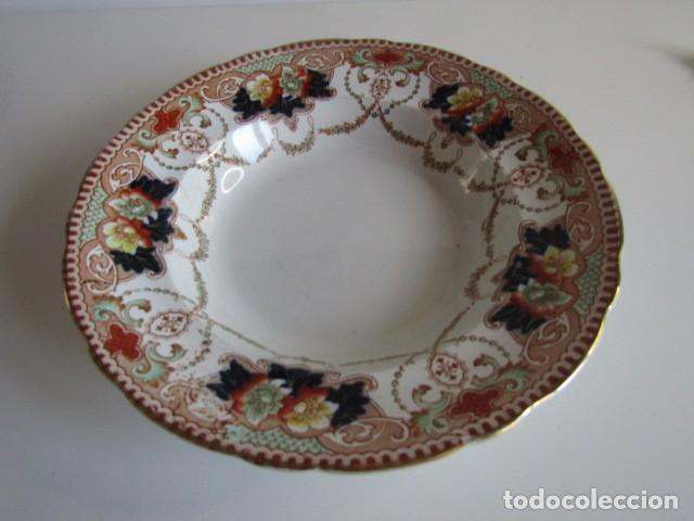 Antig&uuml;edades: PRECIOSO PLATO DE PORCELANA INGLESA FORD & SONS STAFFORDSHIRE S:XIX-XX