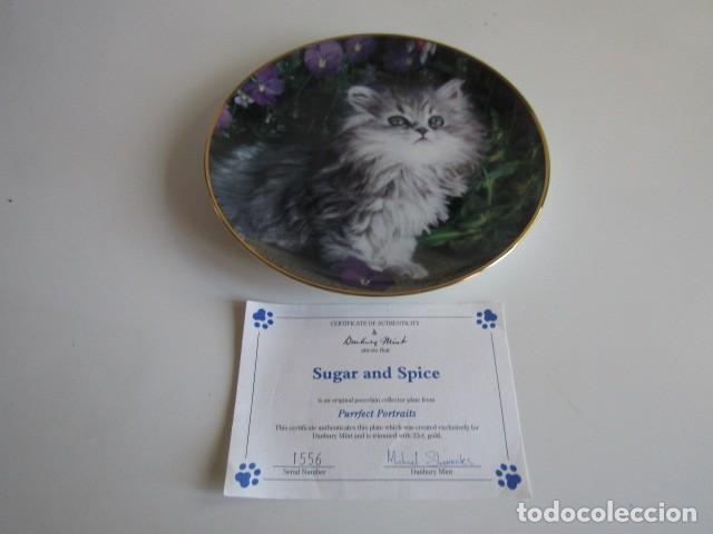 Antig&uuml;edades: PRECIOSO PLATO DE PORCELANA FRANKLIN MINT &rdquo;PURRFECTION&rdquo; REPRESENTANDO A GATO