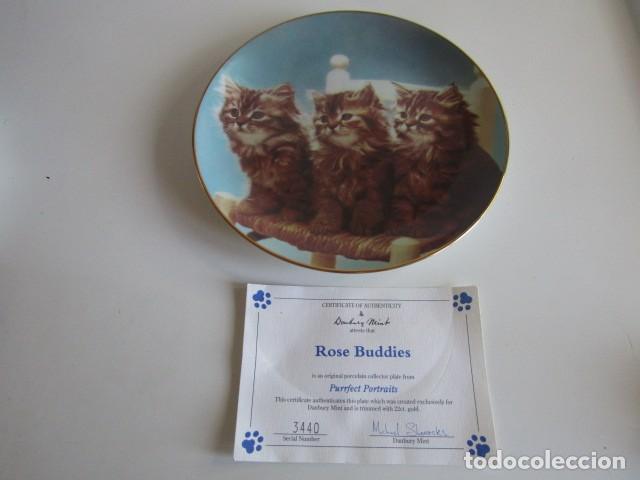 Antig&uuml;edades: PRECIOSO PLATO DE PORCELANA FRANKLIN MINT &rdquo;SITTING PRETTY&rdquo; REPRESENTANDO A GATOS