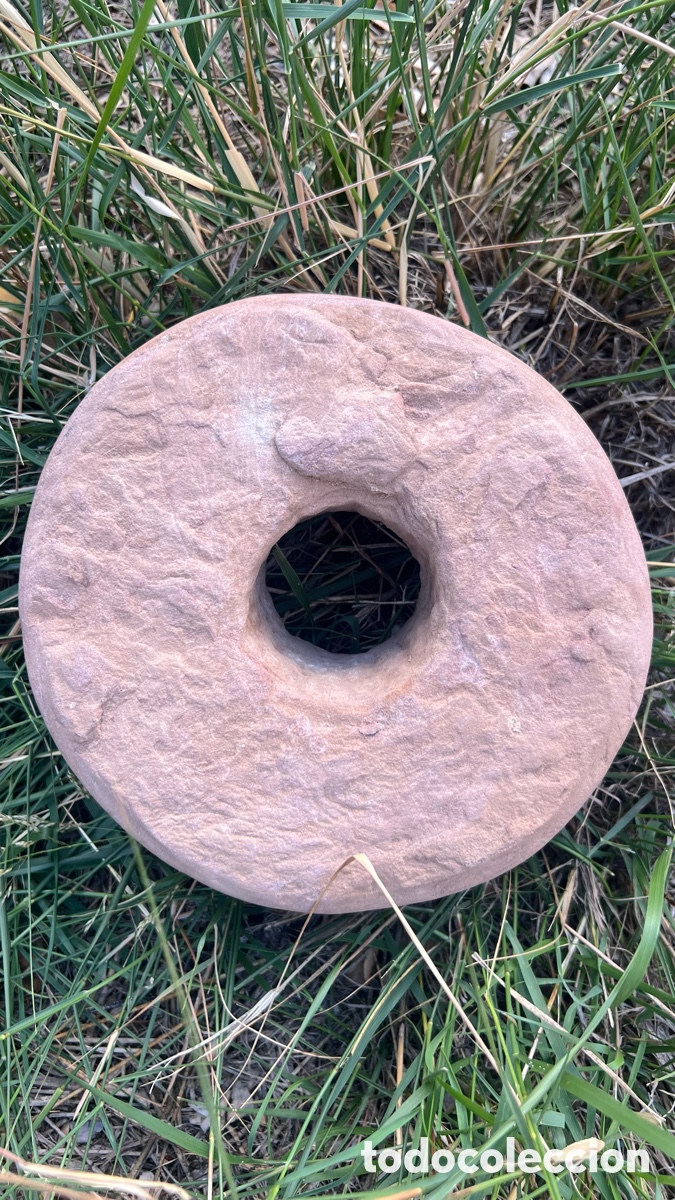 Antig&uuml;edades: ANTIGUA PIEDRA NATURAL RUEDA PARA AFILAR TAMA&Ntilde;O 20 CM DIAMETRO