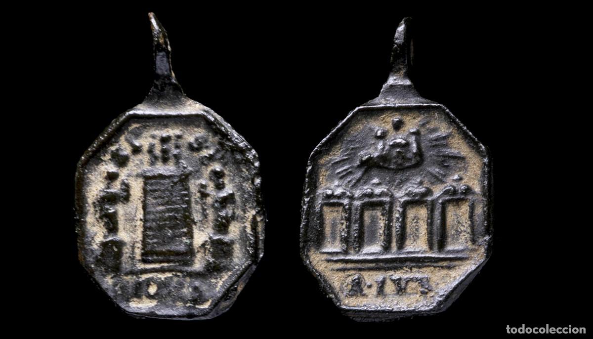 Antig&uuml;edades: Medal Jubilee 1675, Holy Stairs/Basilicas of Rome - 22x13 mm