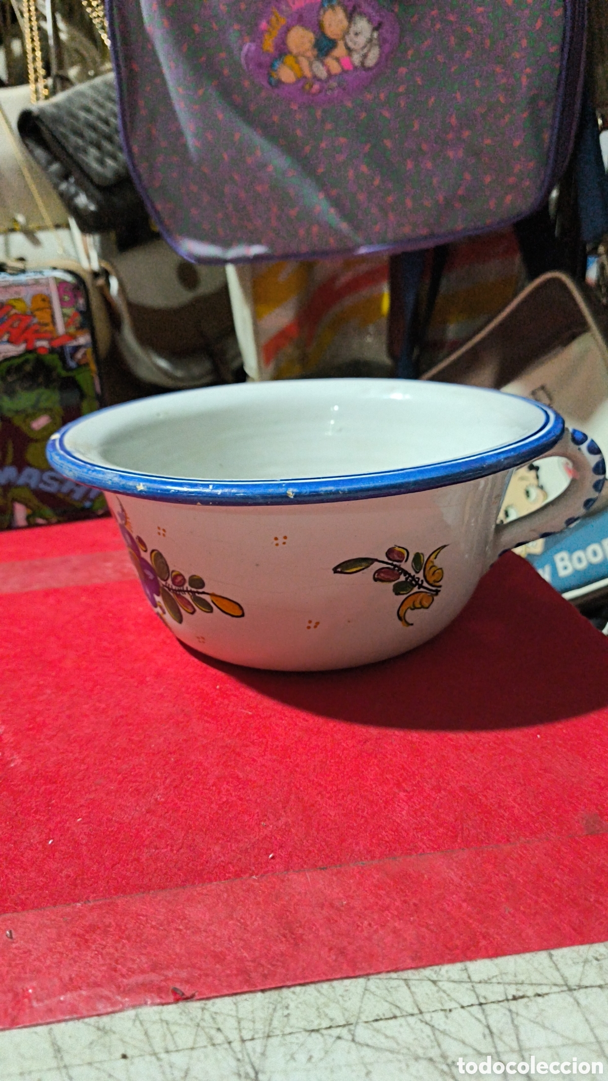 Antig&uuml;edades: Original orinal de porcelana Puente del arzobispo con dibujos ojos TE VEO