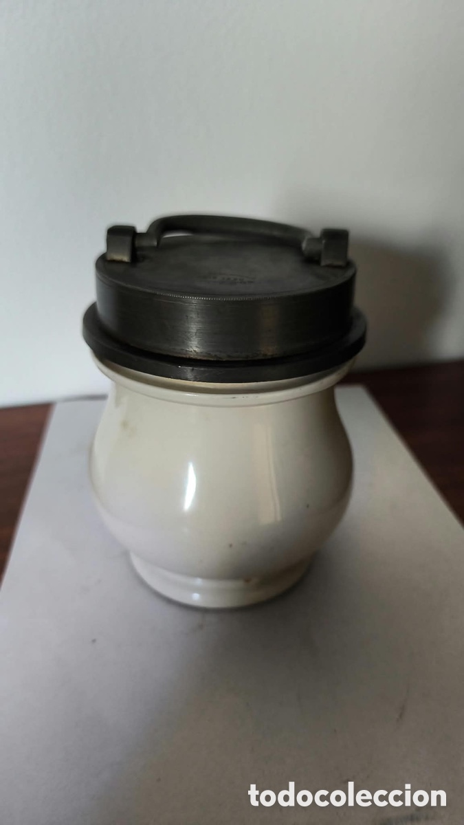 Antiques: Antiguo y completo termo de porcelana y metal, Par&iacute;s 1900