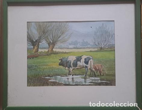 Antig&uuml;edades: Acuarela Original Oriol Gust&aacute; Vella (ULLA)