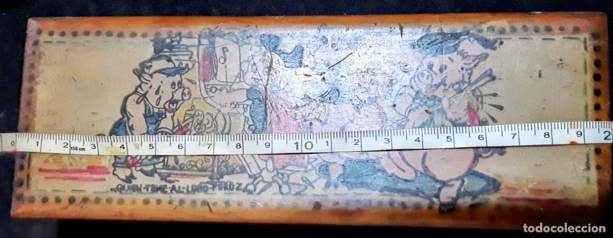 Antig&uuml;edades: Plumier de Madera Antiguo - Foto 7
