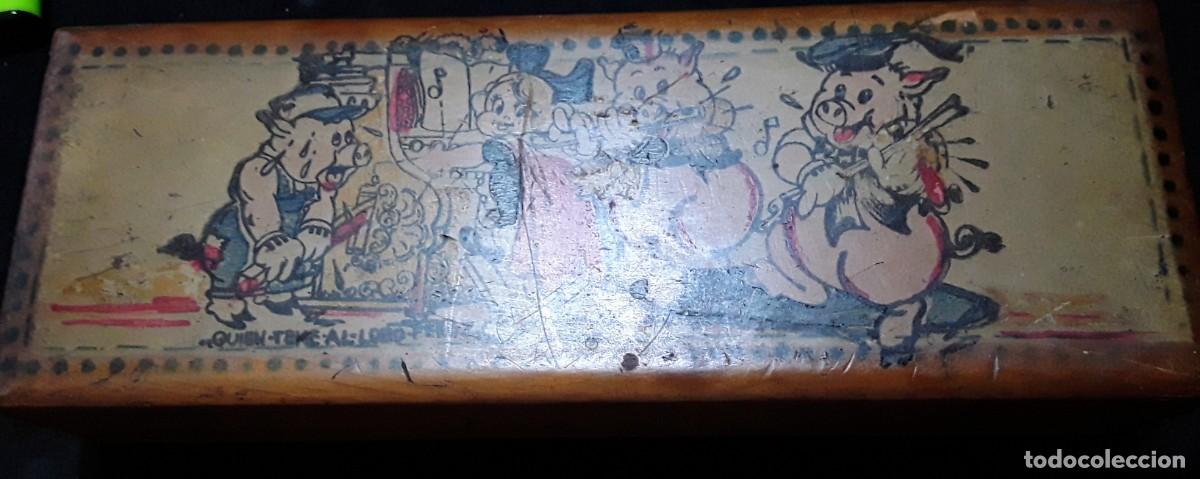 Antig&uuml;edades: Plumier de Madera Antiguo - Foto 8