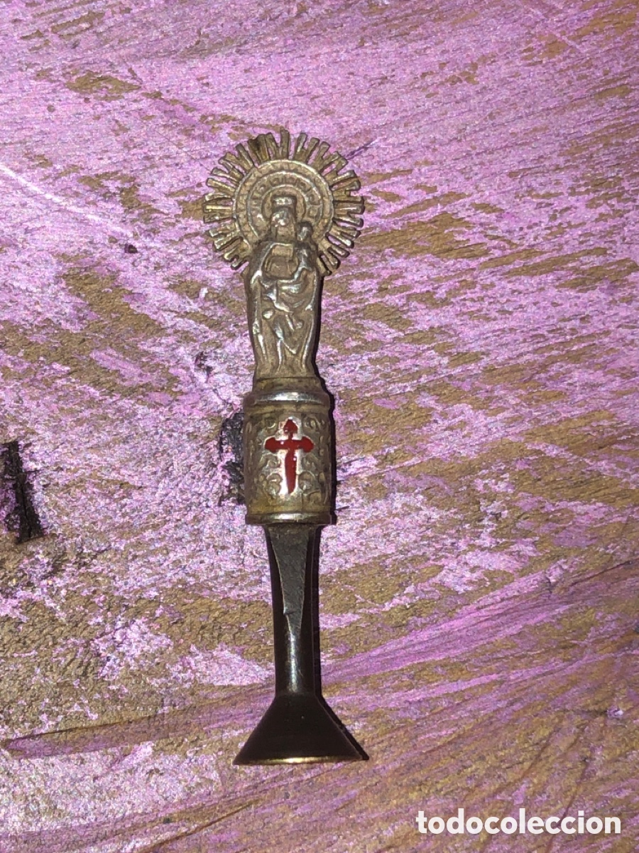 Antig&uuml;edades: Virgen del pilar antigua (plata) - Foto 2