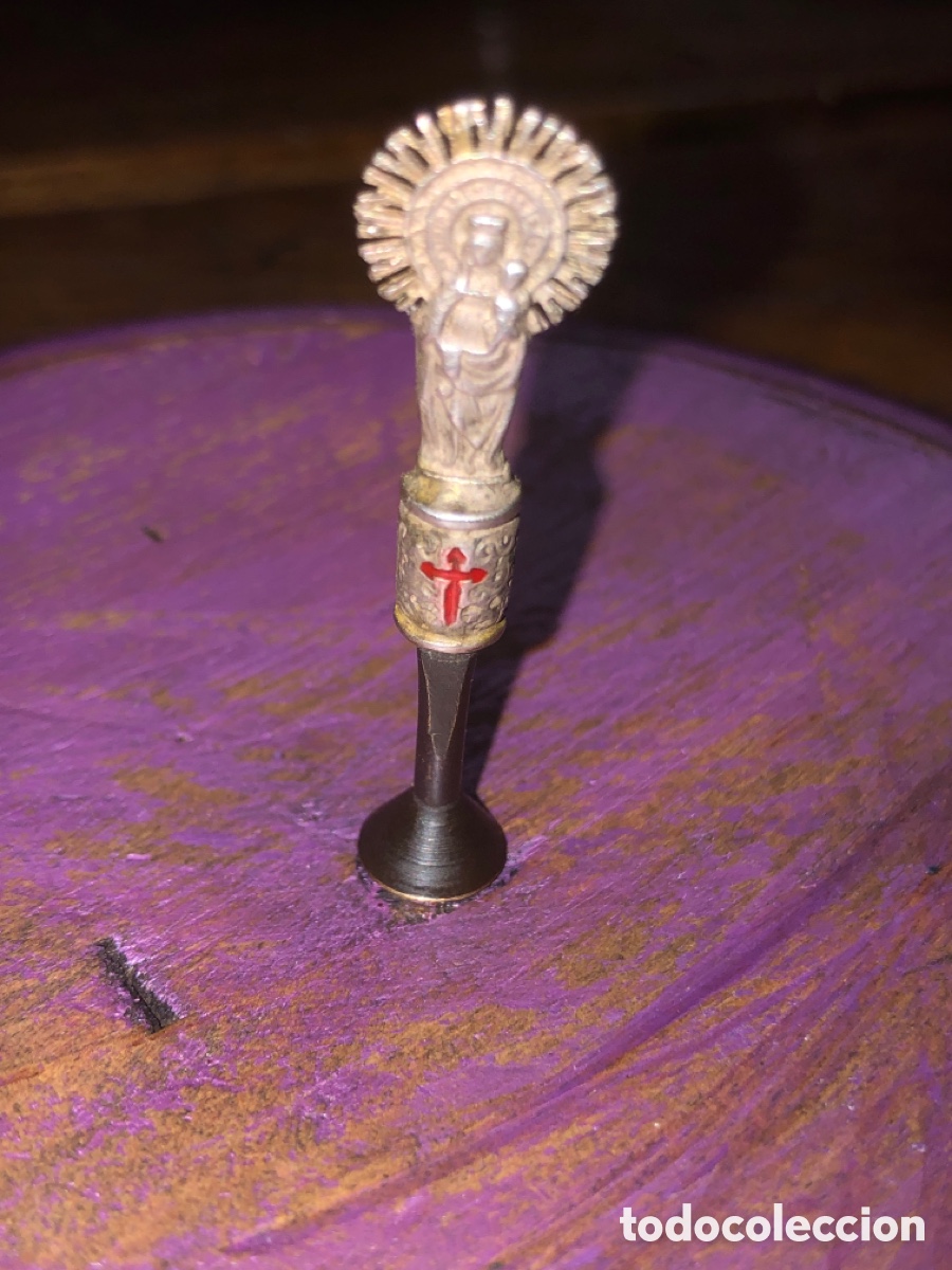 Antig&uuml;edades: Virgen del pilar antigua (plata) - Foto 4