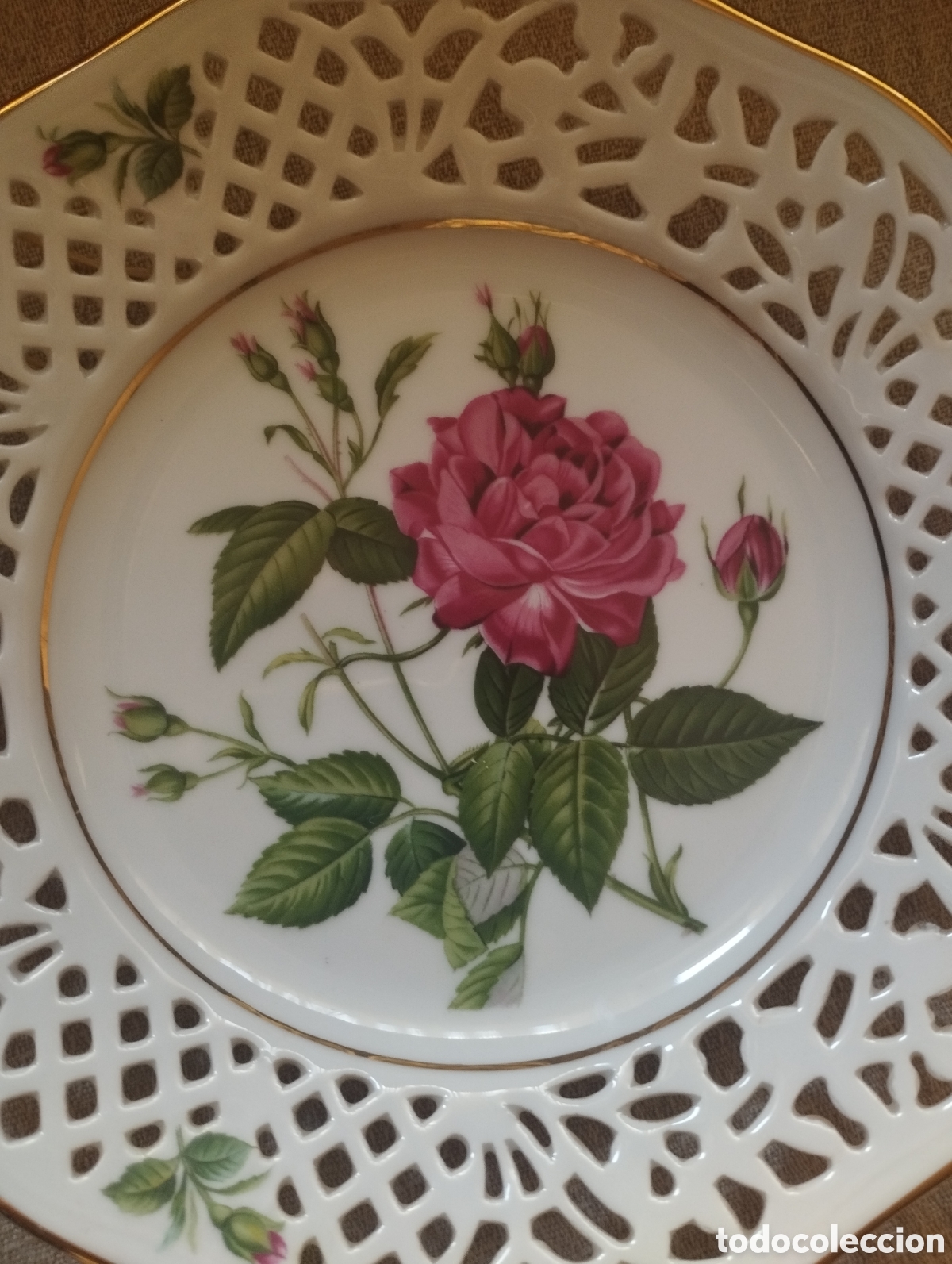 Antig&uuml;edades: PLATO DECORATIVO*ROSAS CL&Aacute;SICAS* PORCELANA SCHUMAAN ARZBERG