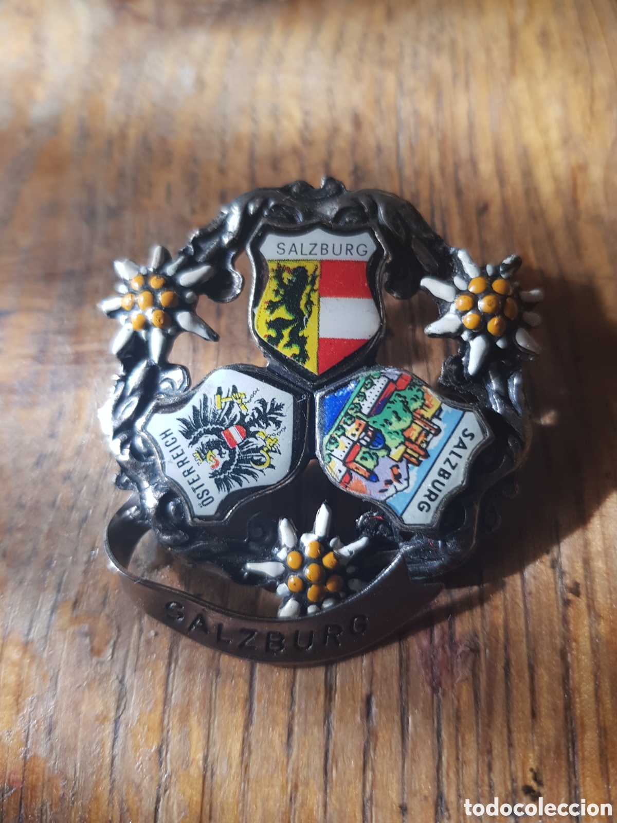 Antig&uuml;edades: ANTIGUA PLACA AUSTR&Iacute;ACA SALZBURG ESMALTADA