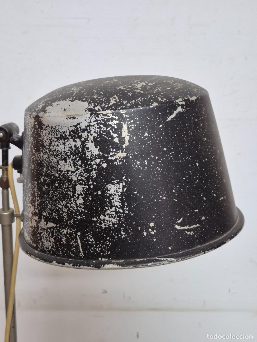 Antig&uuml;edades: L&aacute;mpara de Pie Industrial - con Base de Tr&iacute;pode - Vintage - Foto 2