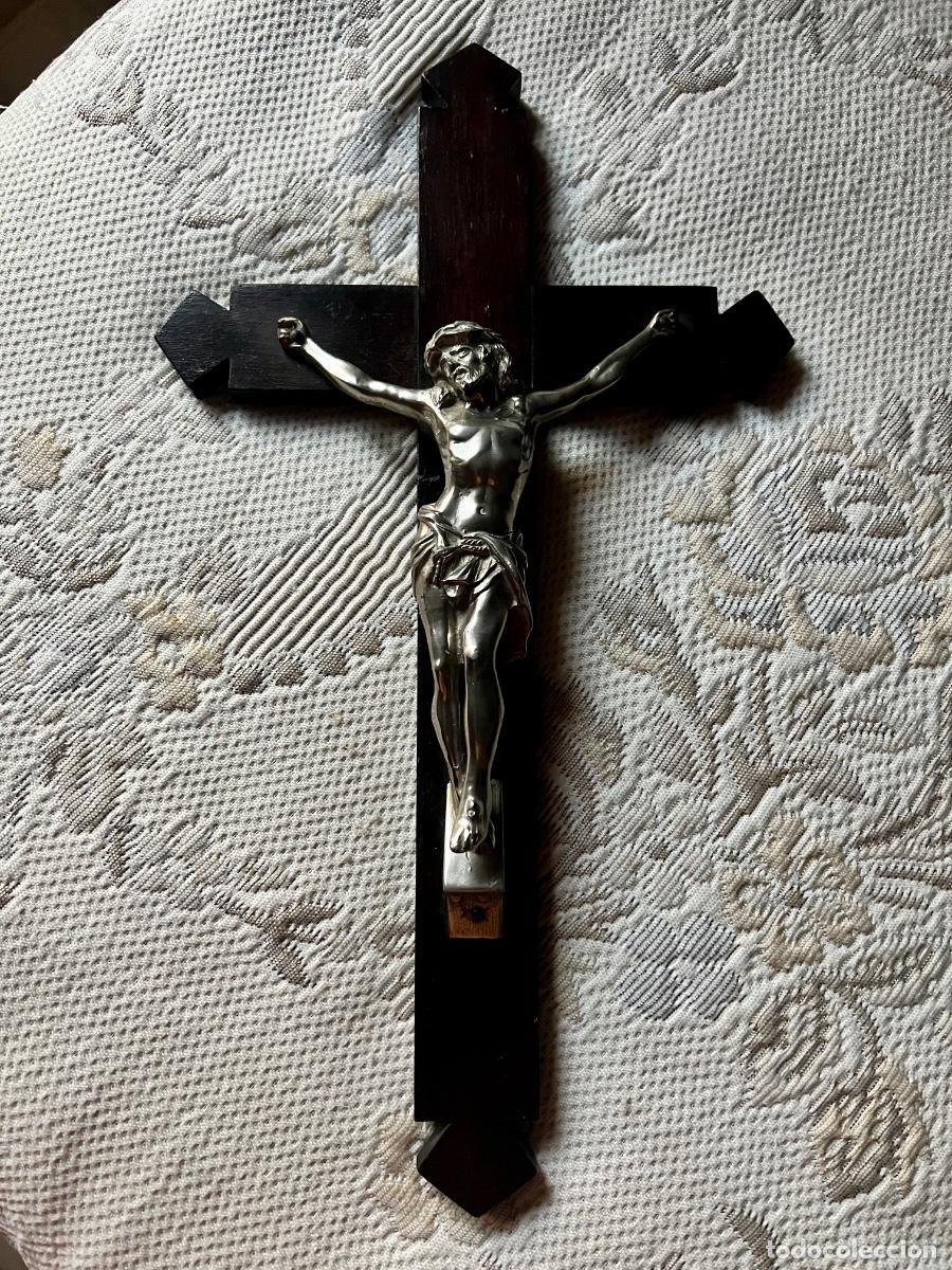Antig&uuml;edades: ANTIGUO CRUCIFIJO DE MADERA Y METAL &ndash; CRISTO &ndash; ARTE RELIGIOSO . PRINCIPIOS siglo XX