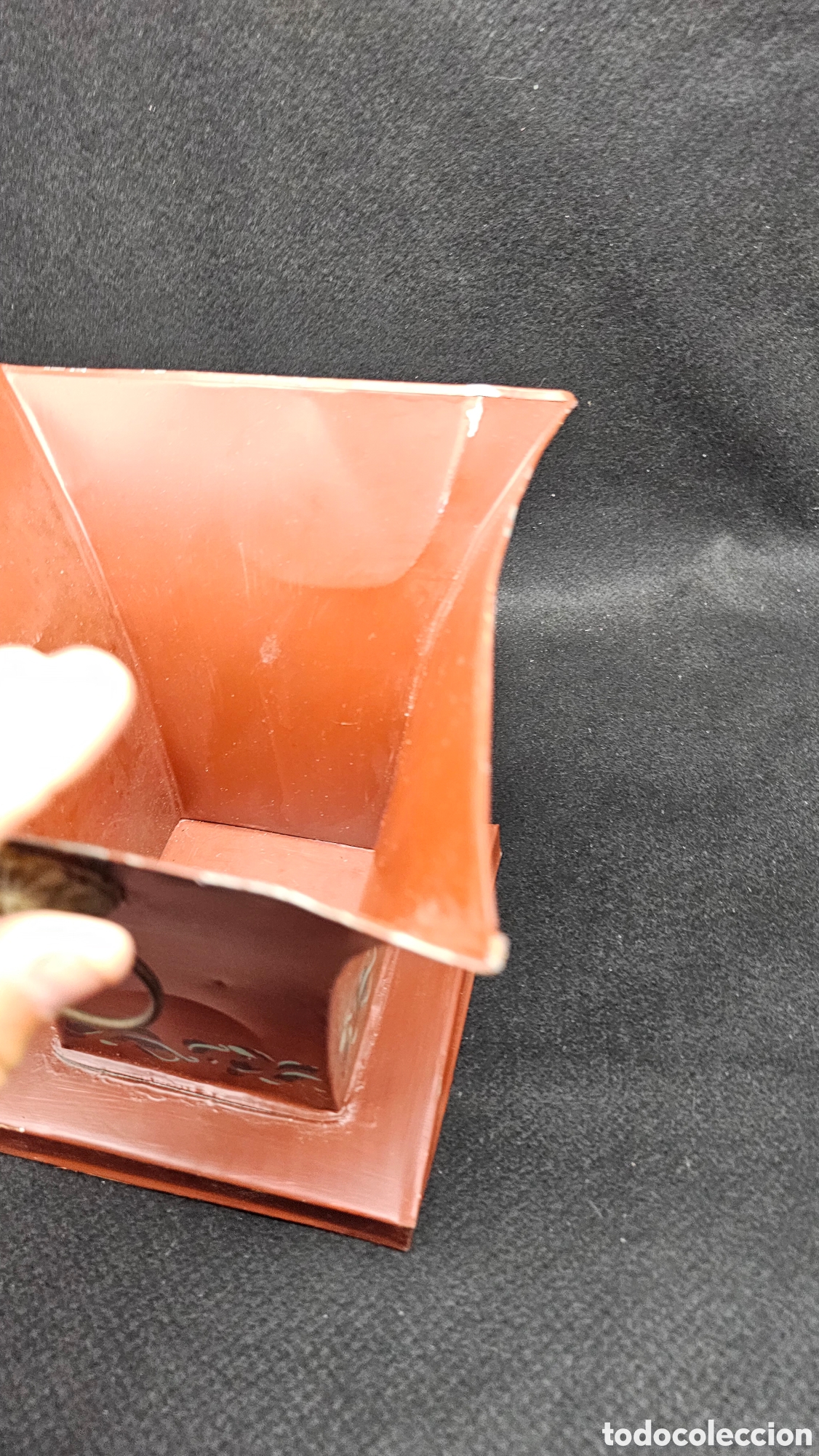 Antig&uuml;edades: Macetero de galvanizado pintado a mano - Foto 6