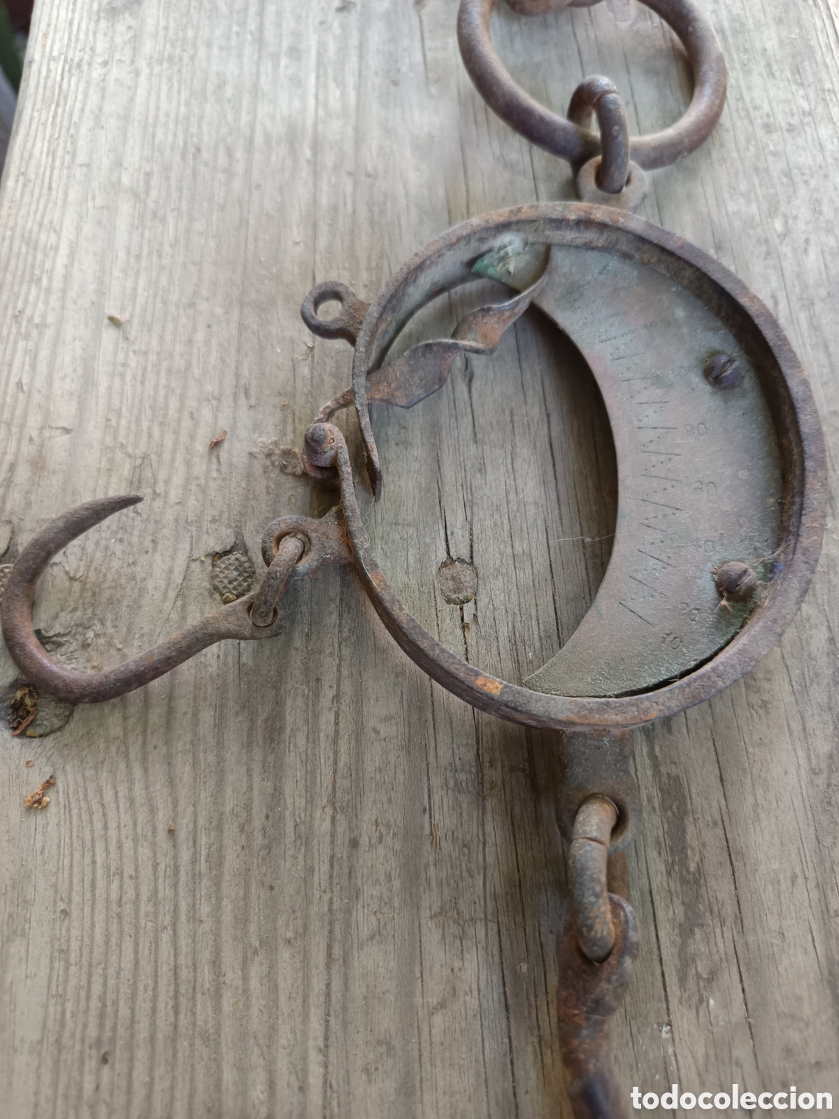Antig&uuml;edades: Antigua romana balanza de media luna hierro forjado
