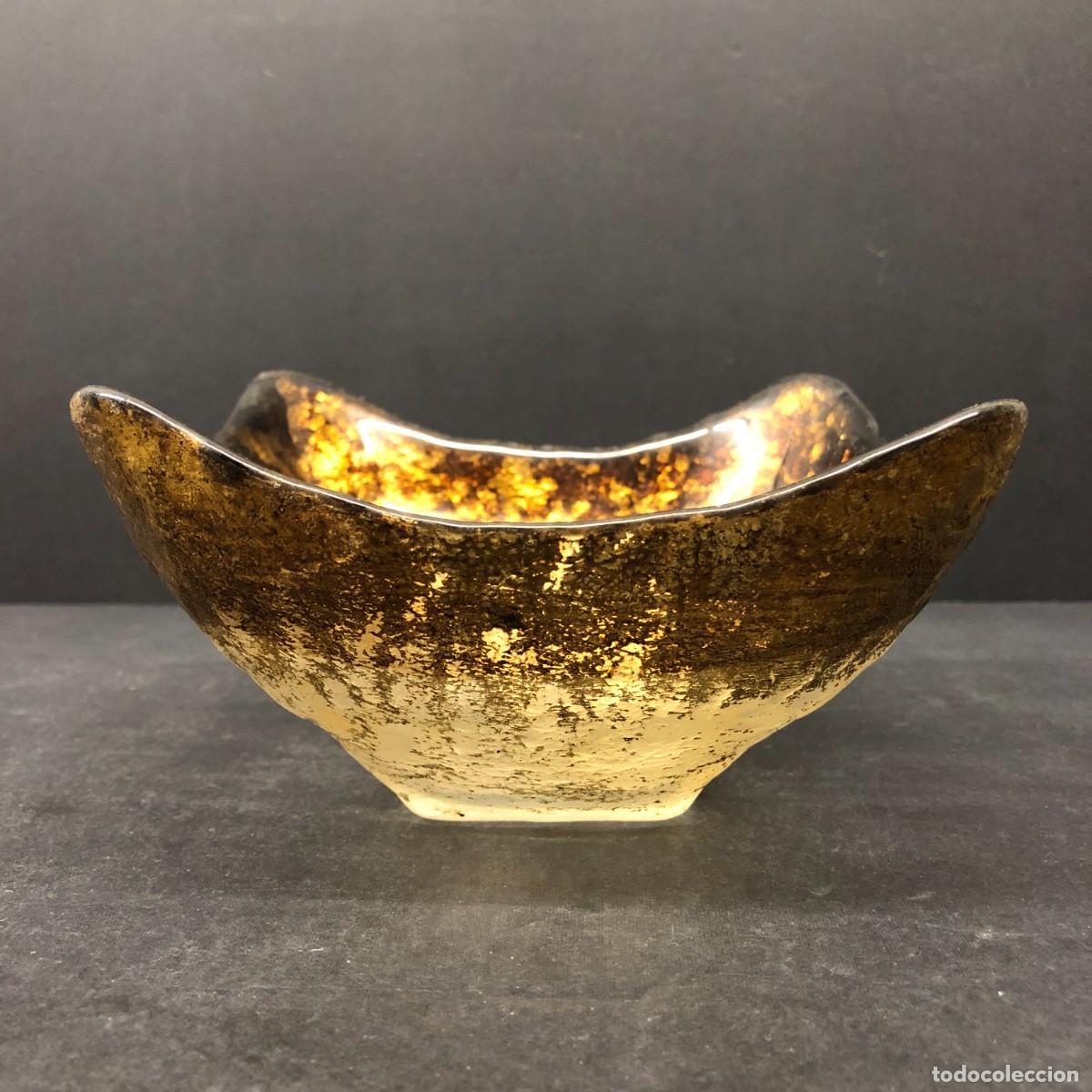 Antig&uuml;edades: PRECIOSO CENTRO DE MESA DE CRISTAL - DE DISE&Ntilde;O - PIEZA DE COLECCION - 18 X 8 CM