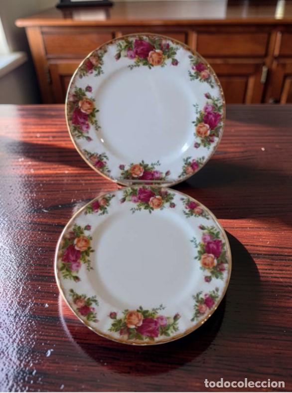 Antig&uuml;edades: 2 Platos de 21 cm Royal Albert Old Country Roses