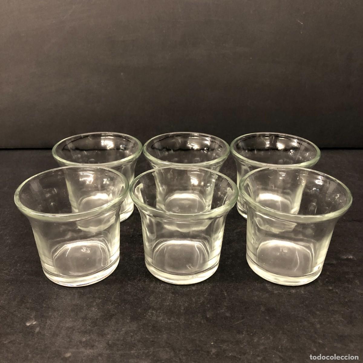 Antig&uuml;edades: JUEGO DE 6 VASOS DE CHUPITO DE DISE&Ntilde;O - JUEGO COMPLETO - EN CRISTAL - VIDRIO / 786