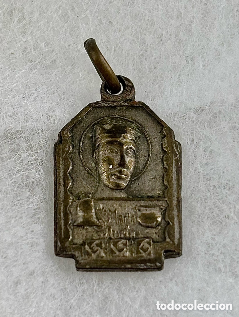 Antiques: MEDALLA DE LA VIRGEN DE NURIA Y DEL SAGRADO CORAZ&Oacute;N