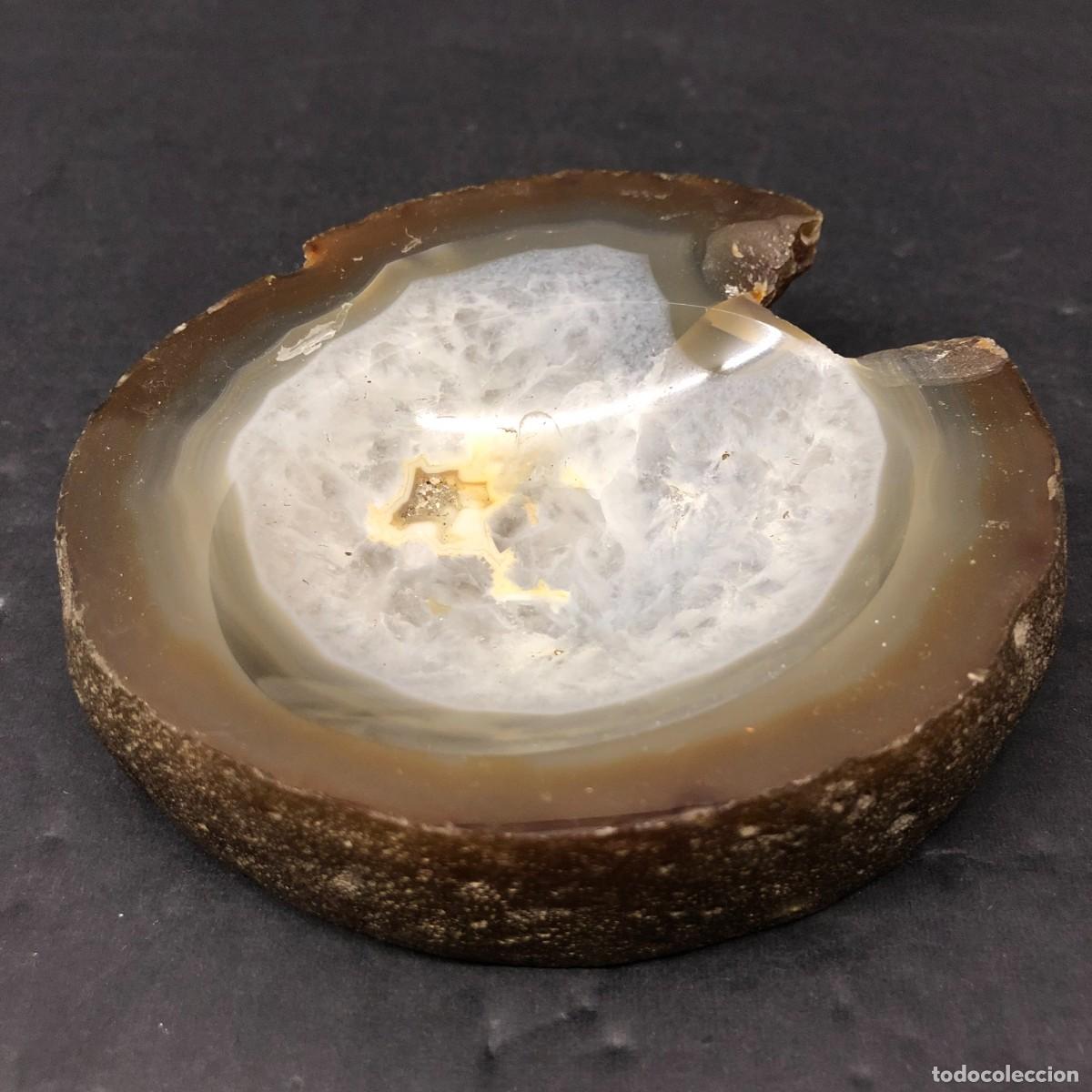 Antig&uuml;edades: PRECIOSO CENICERO EN GEODA DE &Aacute;GATHA - MINERAL - VER FOTOS - 10 X 9 CM / 1131