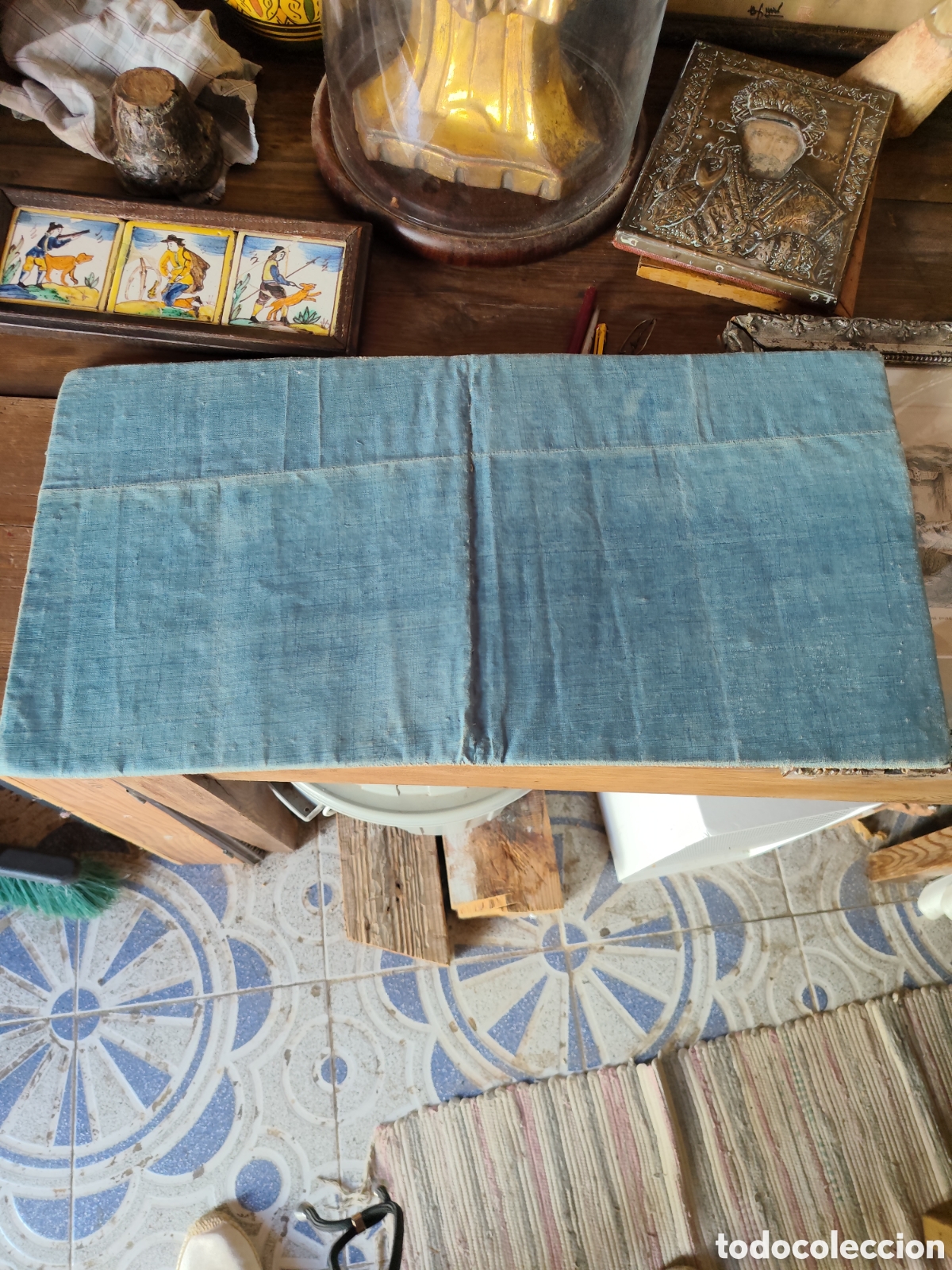 Antig&uuml;edades: Bolsa de corporal antiguo y bordado - Foto 5
