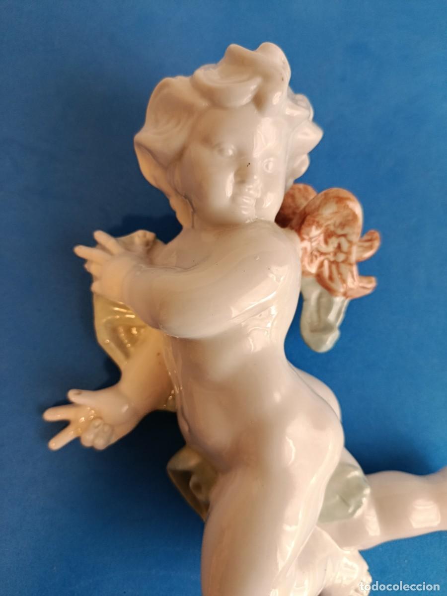 Antig&uuml;edades: FIGURA ANGEL QUERUBIN DE PORCELANA SUREDA