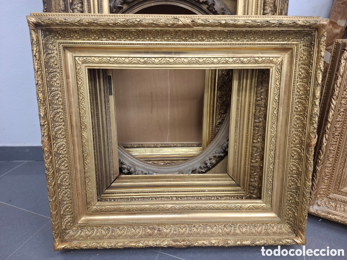 Antig&uuml;edades: Marco dorado siglo XIX - Foto 4