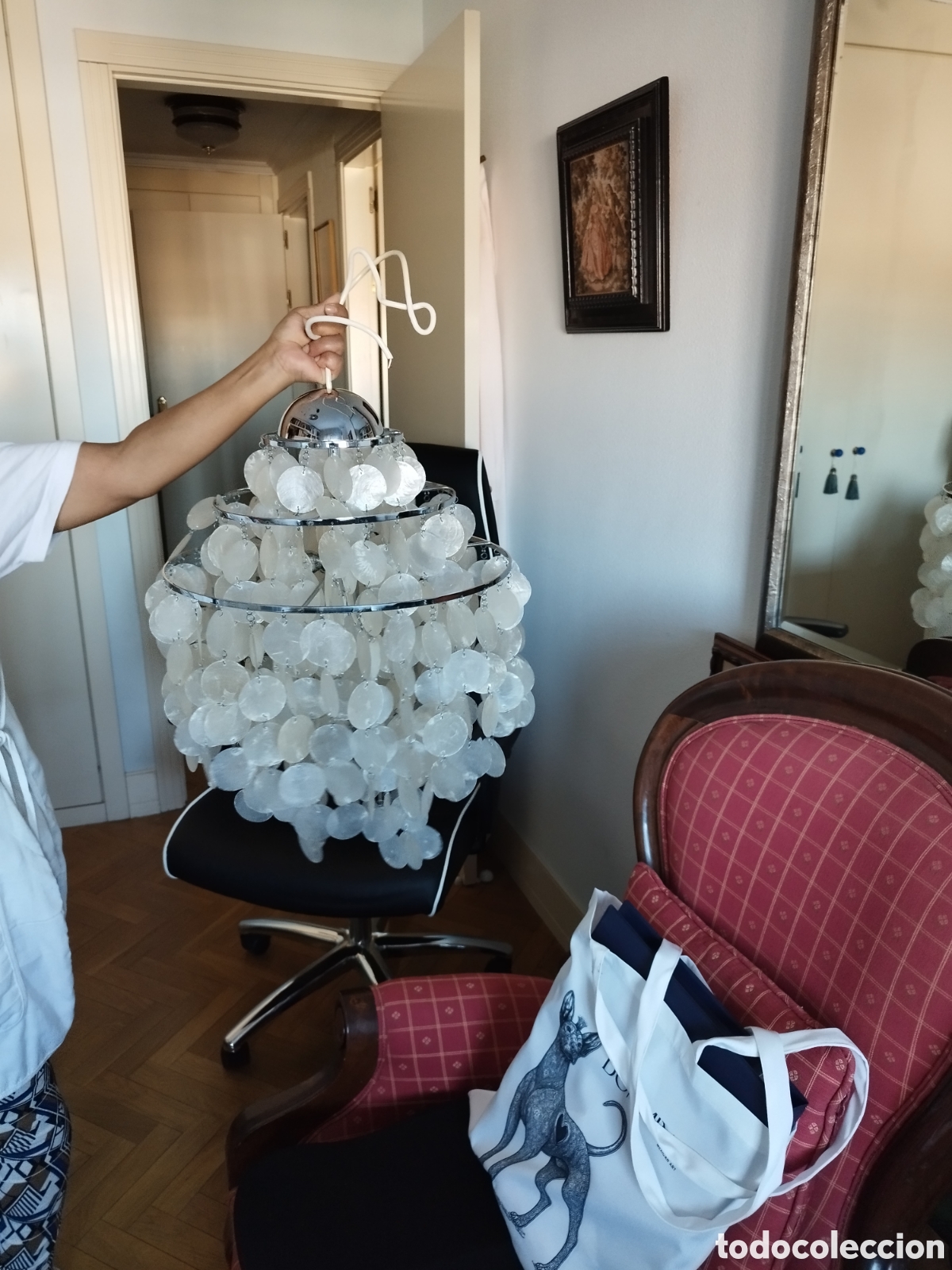 Antig&uuml;edades: Lampara de n&aacute;car techo - Foto 2