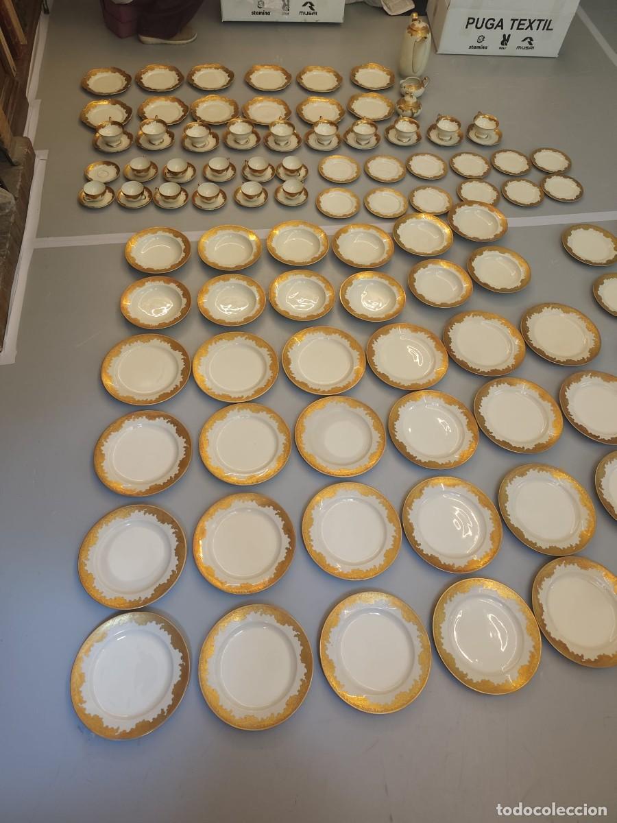 Antig&uuml;edades: Vajilla Antigua Porcelana Alemana y Oro Fino (96 piezas) - Grif&eacute; y Escoda