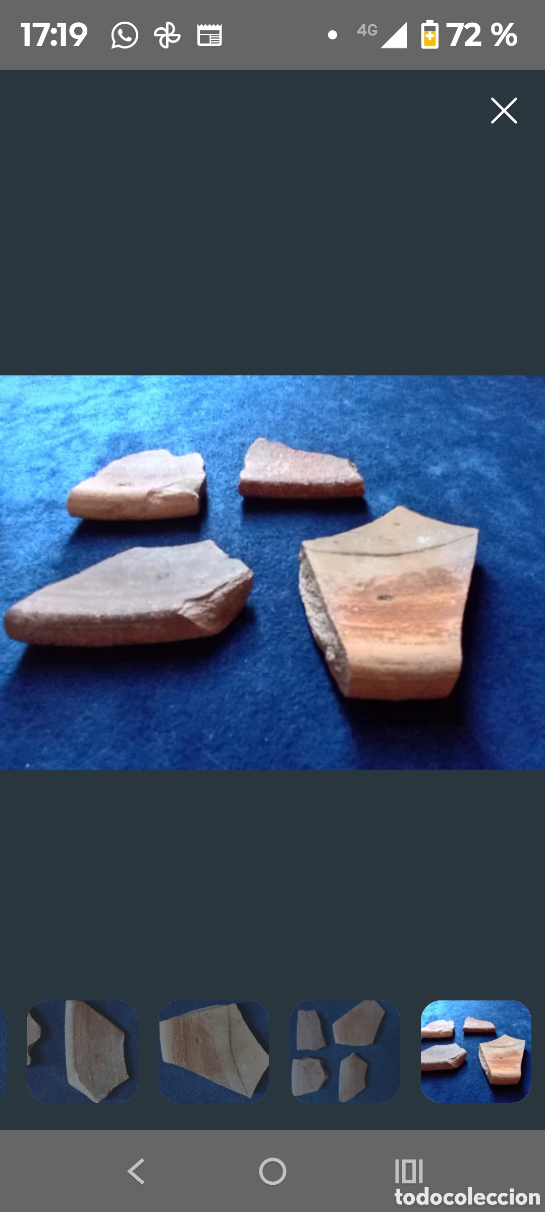 Antig&uuml;edades: FRAGMENTOS CER&Aacute;MICA TARTESICA(BORDES - LABIO PLATOS) DECORADOS PIGMENTO