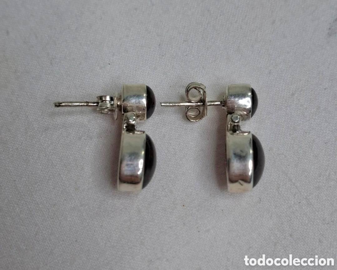 Antig&uuml;edades: Pendientes de plata 925 - Foto 7