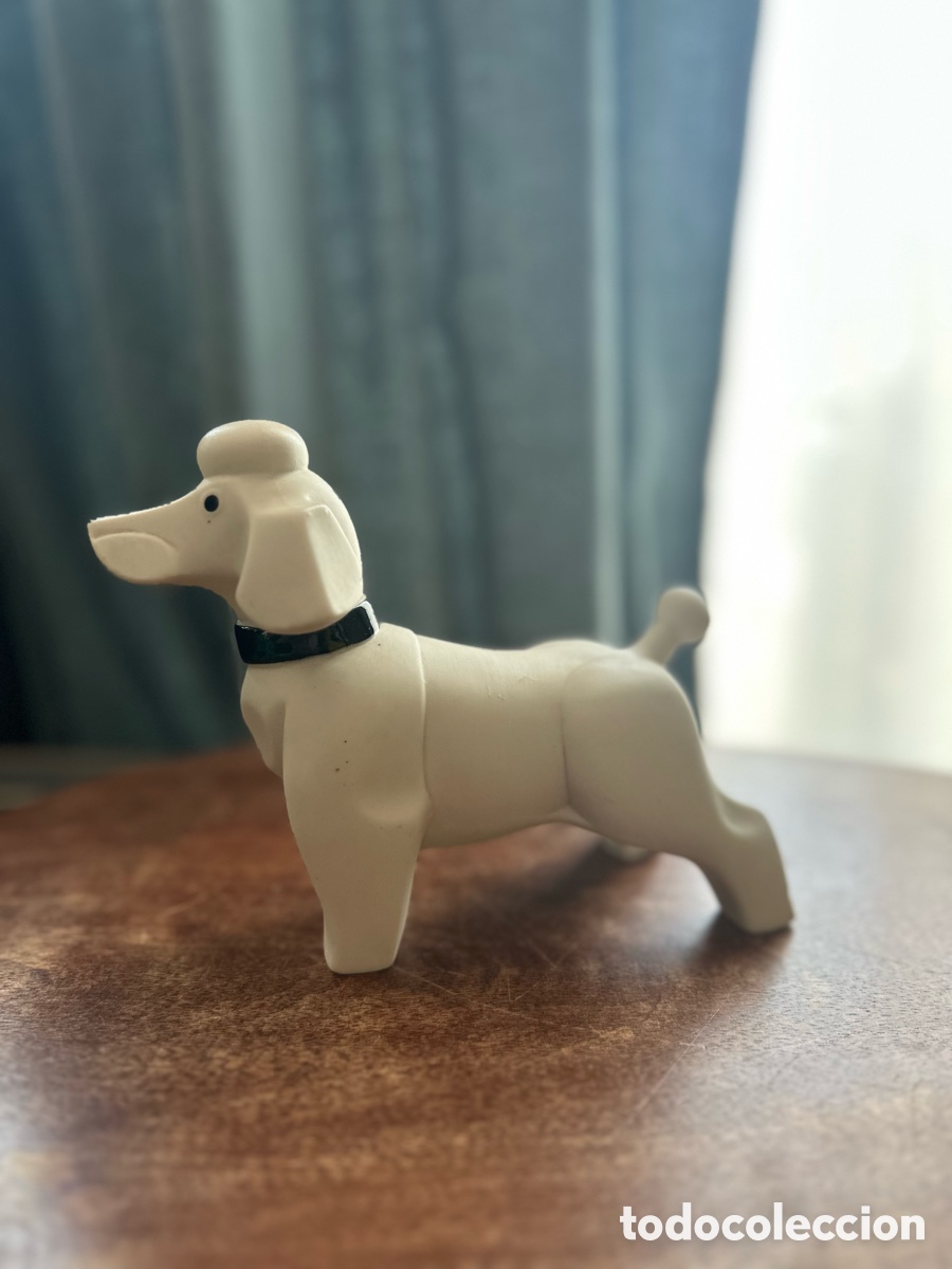 Antig&uuml;edades: Figura Vintage Caniche Biscuit