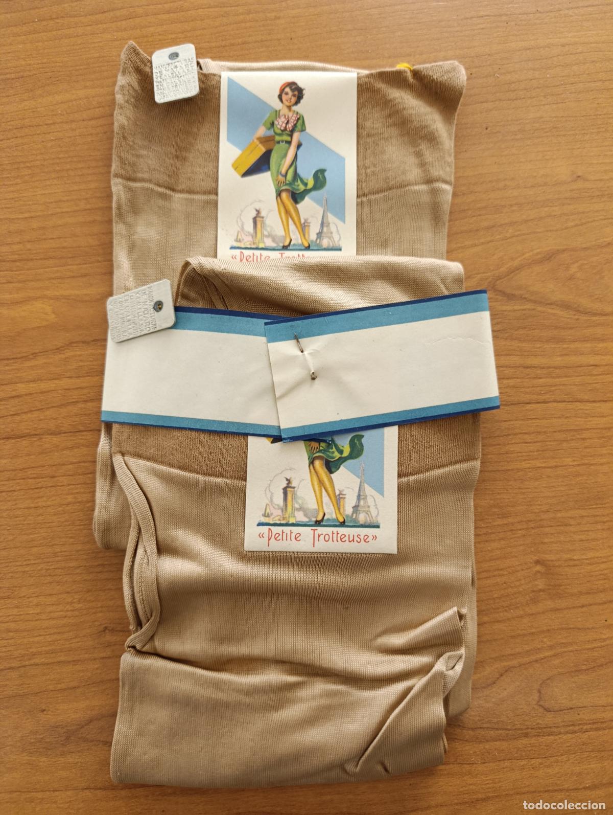 Antig&uuml;edades: MEDIAS PANTIS MANUFACTURAS DE MATAR&Oacute; Y CALELLA. 2 PARES. SIN USO DE TIENDA. ROPA, MODA
