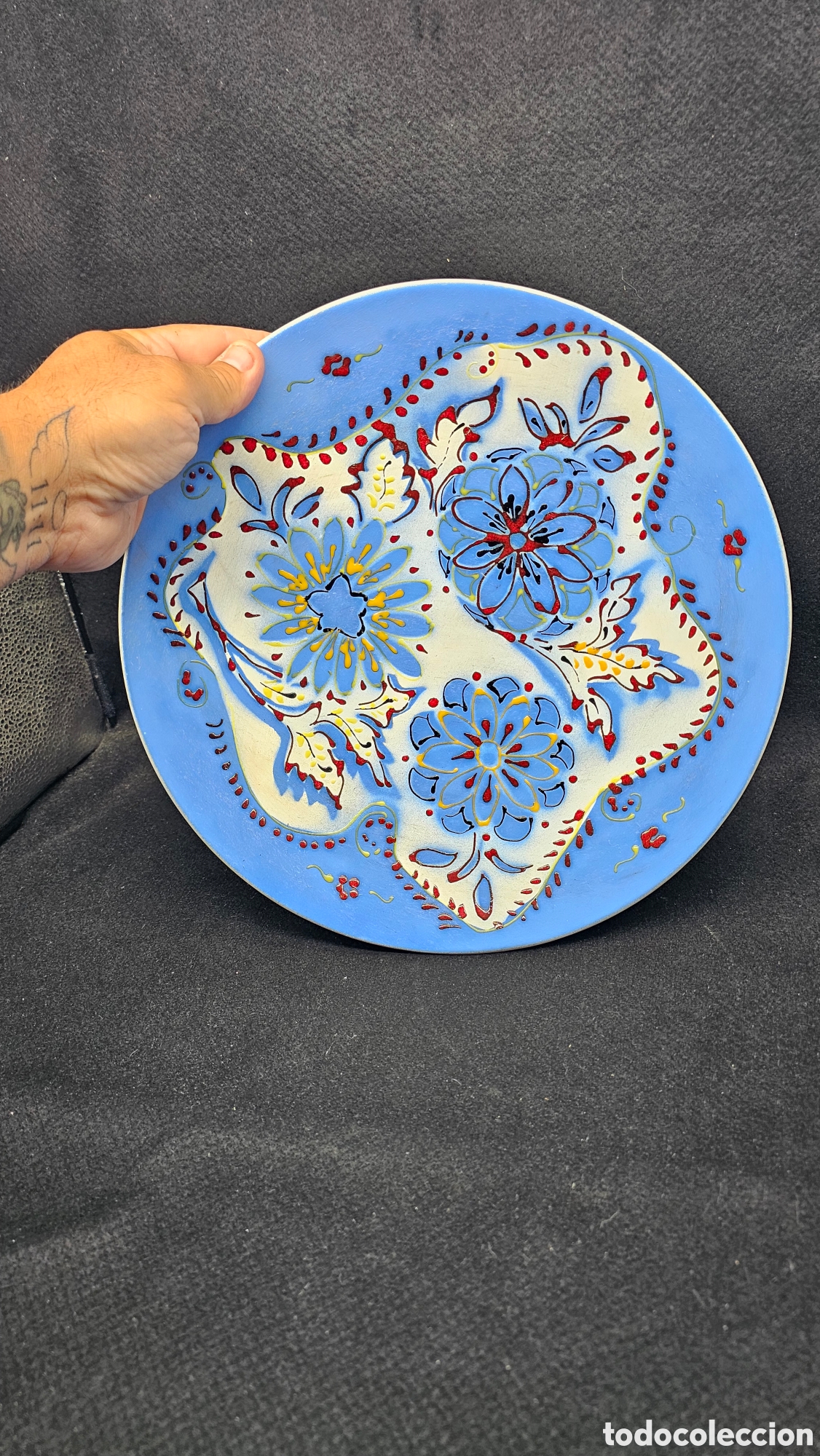 Antig&uuml;edades: Precioso plato de Cer&aacute;mica Mateos Alcaide