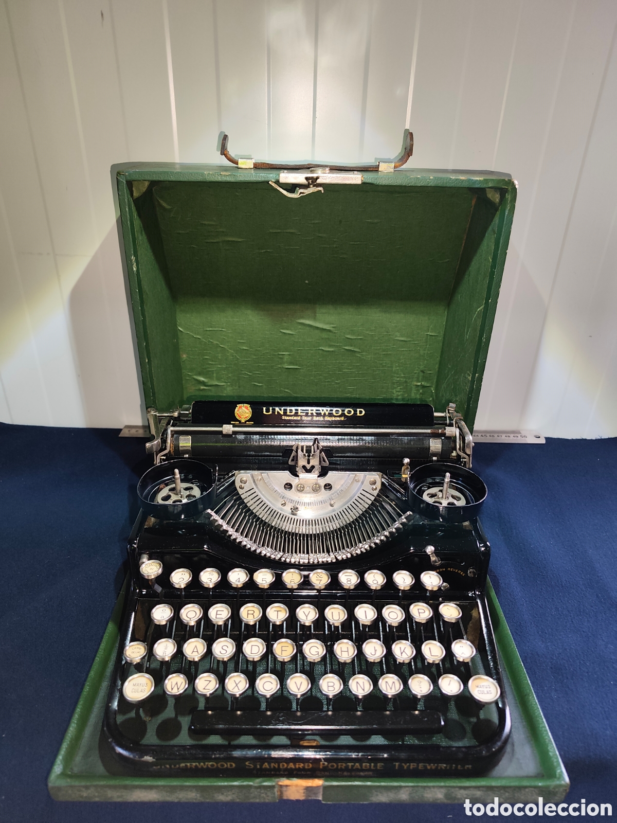 Antig&uuml;edades: M&aacute;quina de Escribir Antigua Underwood Portable A&ntilde;os 20 con Malet&iacute;n