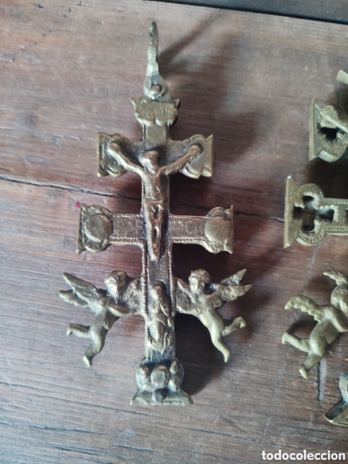 Antig&uuml;edades: DOS CRUCES DE CARAVACA DE BRONCE - Foto 2