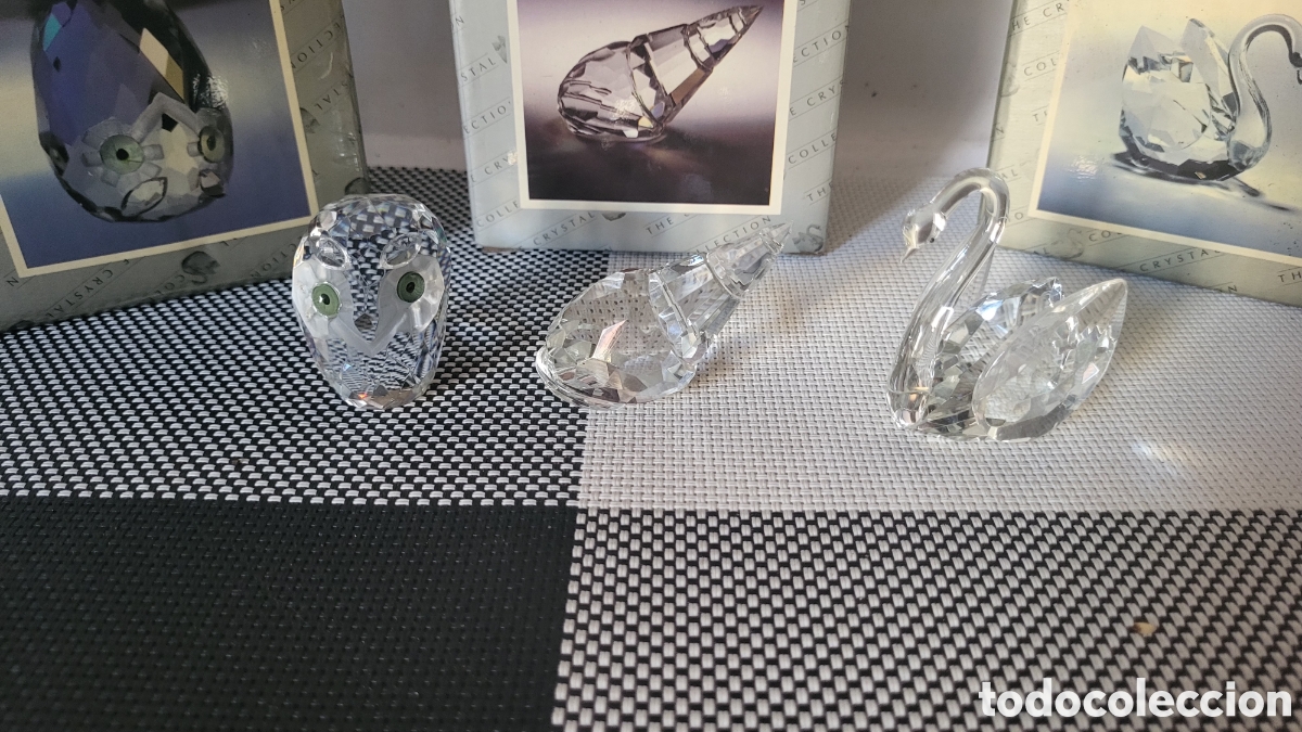 Antig&uuml;edades: Lote figuras cristal en miniatura