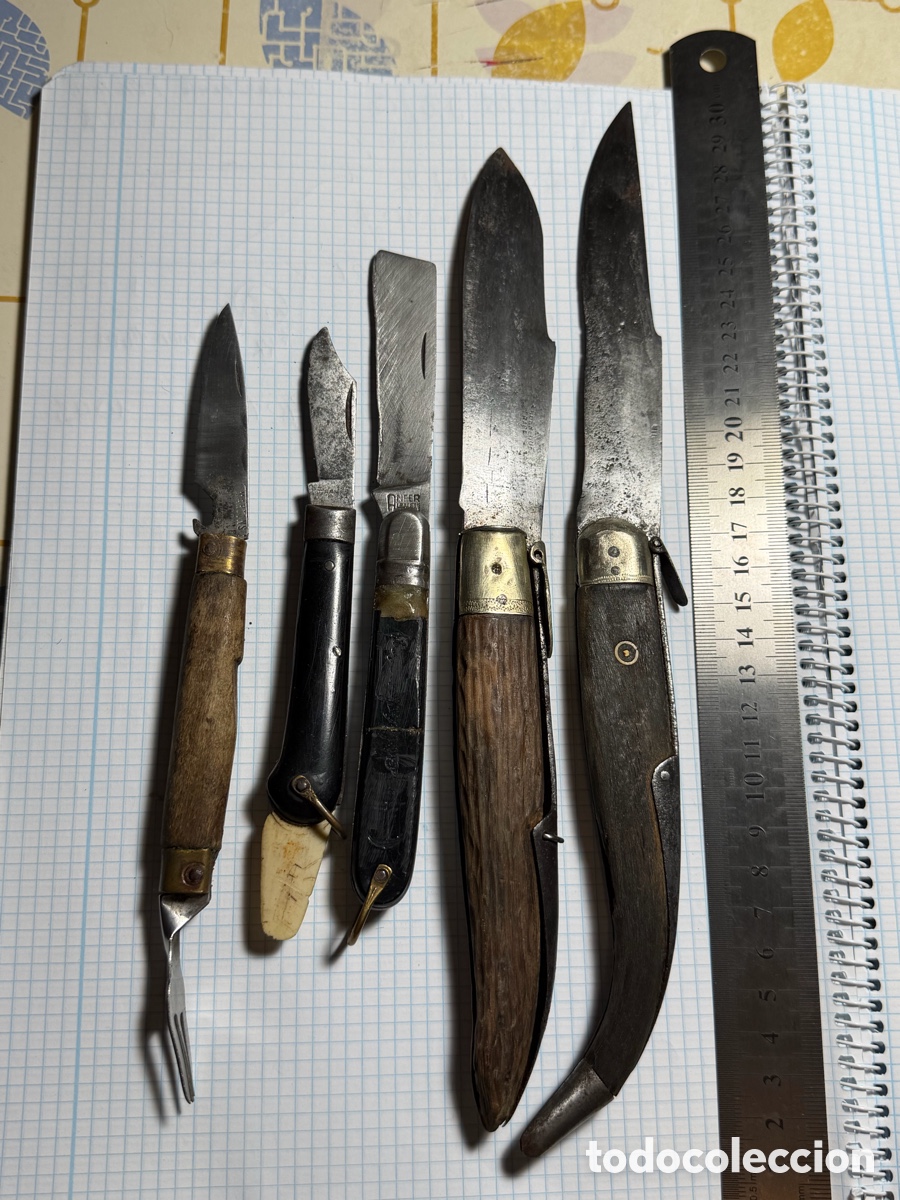 Antig&uuml;edades: Navajas conjunto cuchillos antiguos