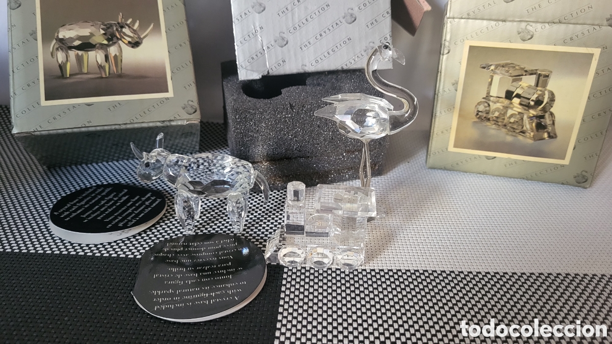 Antig&uuml;edades: Lote figuras cristal en miniatura